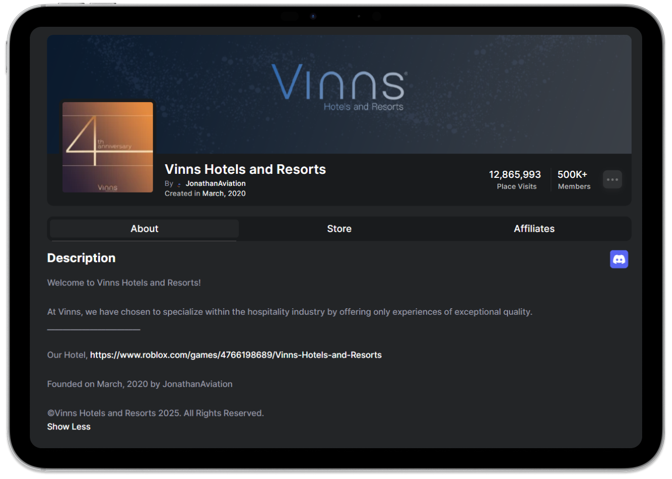 Join the Vinns group.